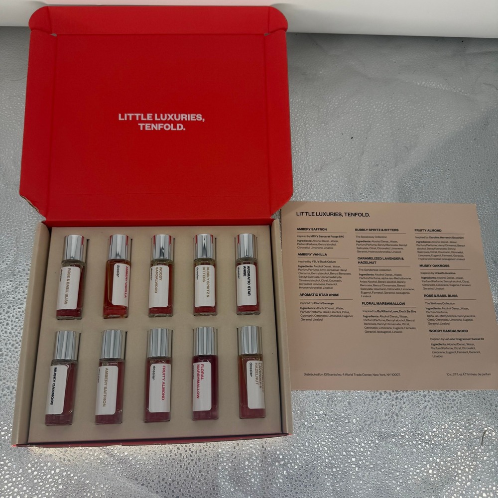 Dossier Fragrance Discovery Set of 10x11ml Multi Rollerball Luxury Perfume Gift